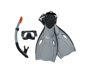 Hydro-Pro Blacksea snorkel / flipper set (Grijs)