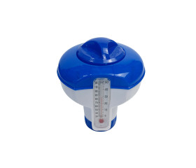 Kleine zwembad chloordrijver met thermometer