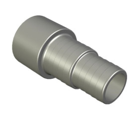 PVC Slangtule / Verloopkoppeling 50 mm Lijm x 32/38 mm Slangaansluiting (Grijs)
