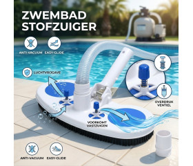 Poolstyle halve maan zwembad bodemzuiger met ventiel (ronde en ovale zwembaden)