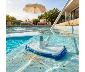 Poolstyle zwembad bodemzuiger met zijborstels
